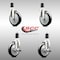 Service Caster 5 Inch 316SS Black Poly Swivel 1-5/8 Inch Expanding Stem Caster Brake SCC, 2PK SS316EX20S514-PPUB-BLK-2-TLB-2-158 - alternate 3